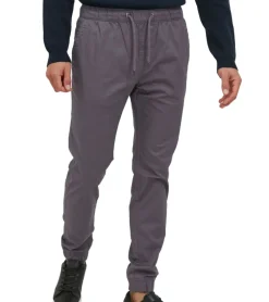 Jogginghosen & Fitnessmode|Jeans & Hosen*11 PROJECT Lounes Herren Chino-Hose im Jogger-Look Stoff-Hose 21300795ME Grau