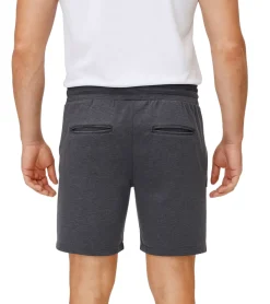 Große Größen|Shorts & Bermudas*11 PROJECT Palamo Herren Sweat-Bermuda Freizeit Bermuda im Chino-Style 20716141 in Dunkelgau-meliert, Grau oder Schwarz