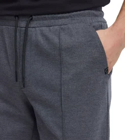 Große Größen|Shorts & Bermudas*11 PROJECT Palamo Herren Sweat-Bermuda Freizeit Bermuda im Chino-Style 20716141 in Dunkelgau-meliert, Grau oder Schwarz