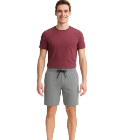 Große Größen|Shorts & Bermudas*11 PROJECT Palamo Herren Sweat-Bermuda Freizeit Bermuda im Chino-Style 20716141 in Dunkelgau-meliert, Grau oder Schwarz