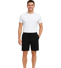 Große Größen|Shorts & Bermudas*11 PROJECT Palamo Herren Sweat-Bermuda Freizeit Bermuda im Chino-Style 20716141 194007 Schwarz