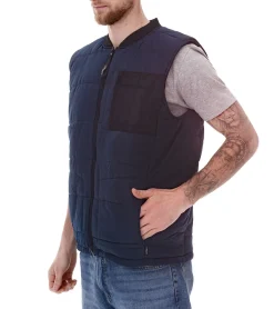Jacken & Mäntel*11 PROJECT PURlle Herren Puffer-Weste mit Steppung Lifestyle-Weste 20715253 ME 194024 Dunkelblau