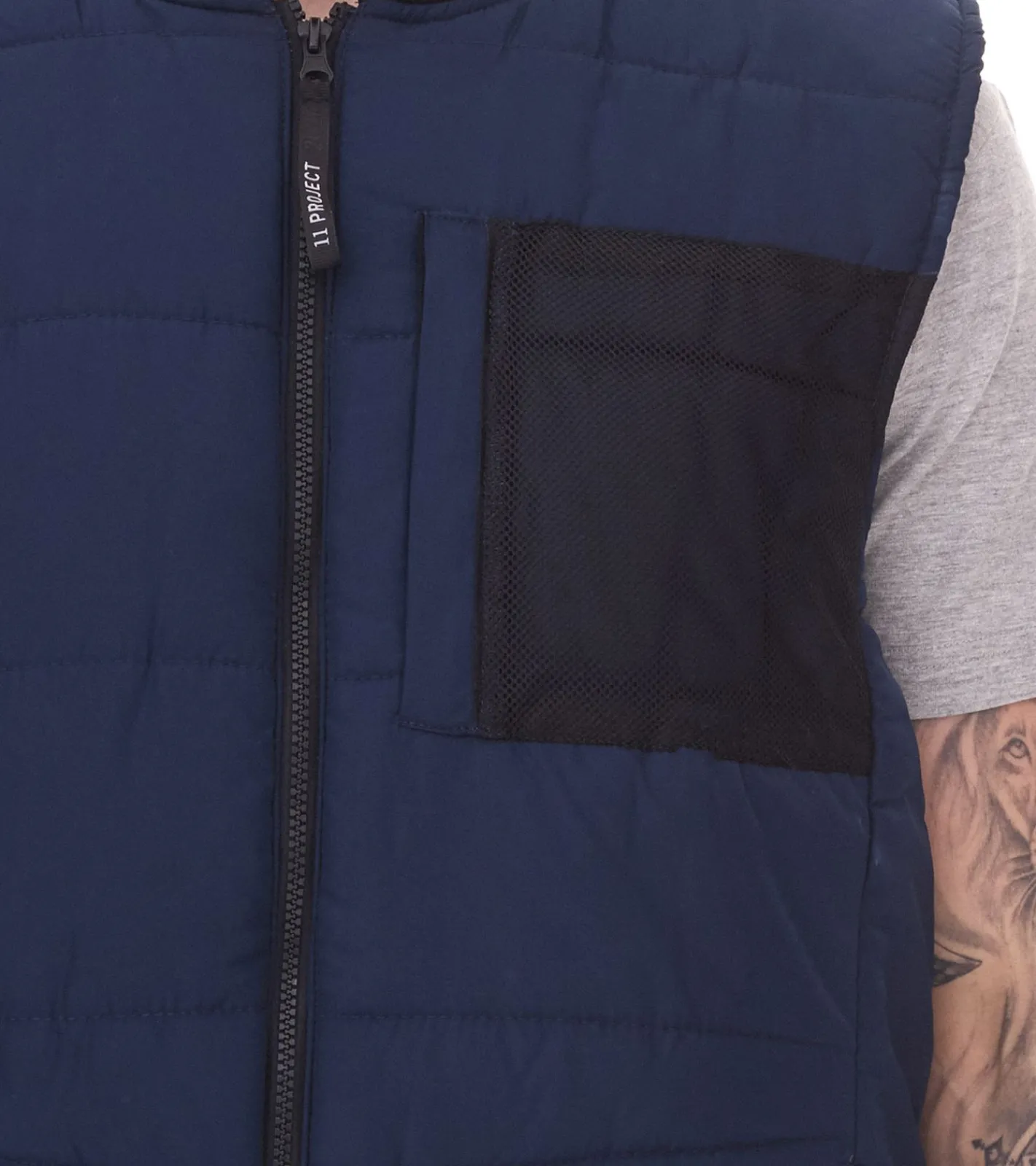 Jacken & Mäntel*11 PROJECT PURlle Herren Puffer-Weste mit Steppung Lifestyle-Weste 20715253 ME 194024 Dunkelblau