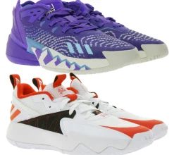 Hallenschuhe|Ballsport*adidas Basketball-Schuhe nachhaltige Hallen-Schuhe Sneaker HR0710 Donovan Mitchell D.O.N. Issue 4 in Lila/Blau/Beige oder GY8965 Damian Lillards Certified Extply 2.0 in Weiß/Rot/Schwarz