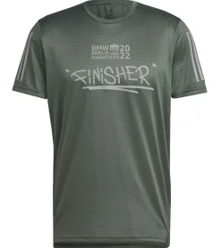 Sportoberbekleidung|Fitnessmode & Jogginghosen*adidas BMW Berlin Marathon 2022 Finisher Trikot nachhaltiges Damen Lauf-Trikot mit AeroReady HT0518 Grün