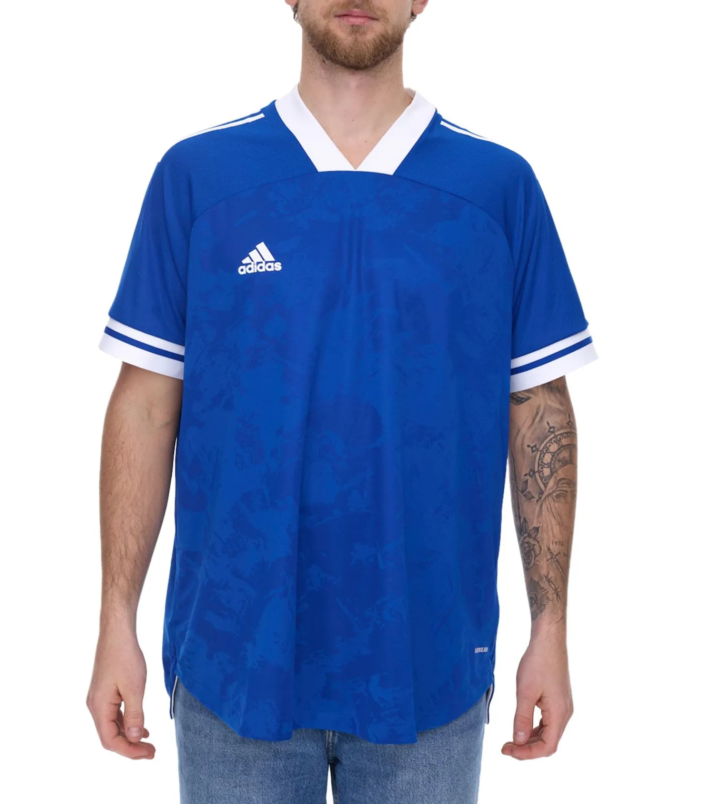T-Shirts & Tank Tops|Sportoberbekleidung*adidas Condivo 20 Kurzarm Trikot Herren Jersey Fußball-Shirt mit AeroReady FT7258 Blau/Weiß