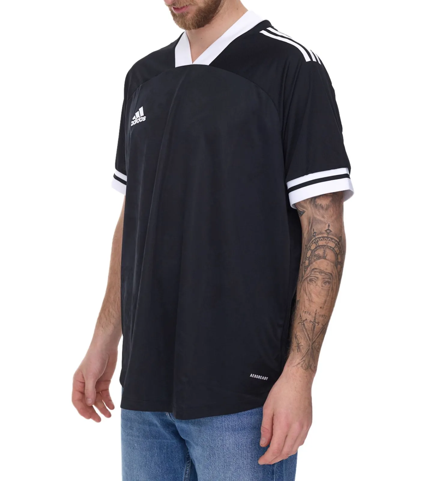 T-Shirts & Tank Tops|Sportoberbekleidung*adidas Condivo 20 Kurzarm Trikot Herren Jersey Fußball-Shirt mit AeroReady FT7256 Schwarz/Weiß
