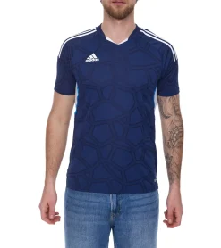T-Shirts & Tank Tops|Sportoberbekleidung*adidas Condivo 22 nachhaltiges Kurzarm-Trikot Herren mit AEROREADY Fußball-Shirt HA3512 Blau/Weiß