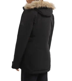 Mäntel & Jacken*adidas Damen Kapuzen-Parka mit abnehmbarem Pelz-Rand Winter-Jacke recycelt IJ8260 Schwarz