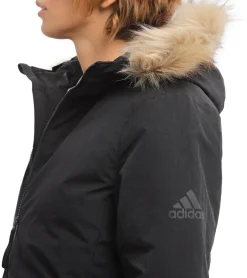 Mäntel & Jacken*adidas Damen Kapuzen-Parka mit abnehmbarem Pelz-Rand Winter-Jacke recycelt IJ8260 Schwarz