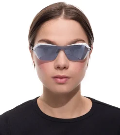 Sonnenbrillen*adidas Damen Sonnenbrille verspiegelte Brille Strand-Brille mit rechteckigen Gläsern randlose Brille mit Marken-Logo Filterkategorie 2 oder 3 Urlaubs-Brille EW351 oder Schwarz Weiß