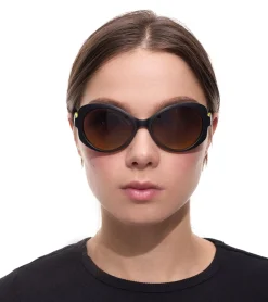 Sonnenbrillen*adidas Damen Sonnenbrille Schmetterlings-Brille Gradient-Brille Filterkategorie 2 100% UVA & UVB Schutz Strand-Brille EW3541 Schwarz