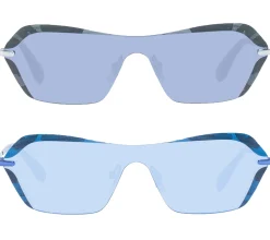 Sonnenbrillen*adidas Damen Sonnenbrille Strand-Brille mit rechteckigen Gläsern Filterkategorie 2 100% UVA & UVB Schutz Urlaubs-Brille EW35 Grau/Grün oder Blau