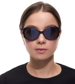 Sonnenbrillen*adidas Damen Sonnen-Brille mit verspiegelten Gläsern und schwarzen Bügeln Sommer-Brille Filterkategorie 2 EW3540 Schwarz