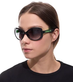 Sonnenbrillen*adidas Damen Sonnenbrille Gradient-Brille Schmetterlings-Brille 100% UVA & UVB Schutz Filterkategorie 2 Urlaubs-Brille EW3539 Schwarz