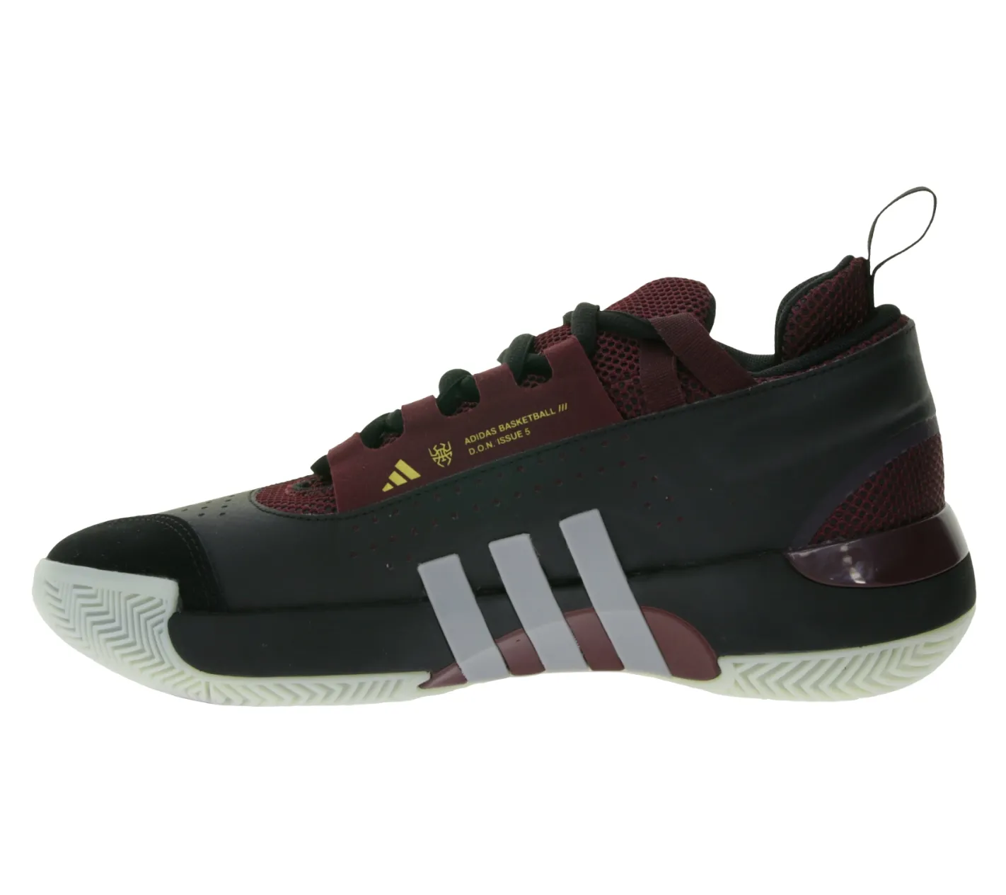 Hallenschuhe|Ballsport*adidas D.O.N. Issue 5 Basketball-Schuhe Donovan Mitchell Style mit rutschfester Außensohle Hallen-Schuhe IE7800 Schwarz/Weinrot