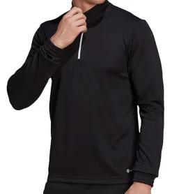 Sportoberbekleidung|Jogginghosen & Fitnessmode*adidas Entrada 22 Halfzip Herren Trainings-Pullover nachhaltiges Sport-Shirt mit AEROREADY Technologie H57544 Schwarz