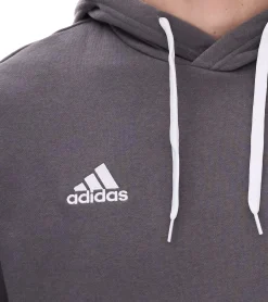 Pullover & Sweater|Sportoberbekleidung*adidas Entrada 22 Hoody Herren Kapuzen-Pullover nachhaltiger Herren Baumwoll-Sweater mit Kängurutasche Hoodie HB0578 Grau