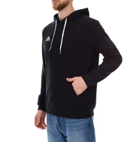 Pullover & Sweater|Sportoberbekleidung*adidas Entrada 22 Hoody Herren Kapuzen-Pullover nachhaltiger Herren Baumwoll-Sweater mit Kängurutasche Hoodie H57512 Schwarz