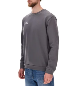 Pullover & Sweater|Sportoberbekleidung*adidas Entrada 22 SW-Top Herren Rundhals-Pullover nachhaltiger Herren Baumwoll-Sweater Sweatshirt H57479 Grau