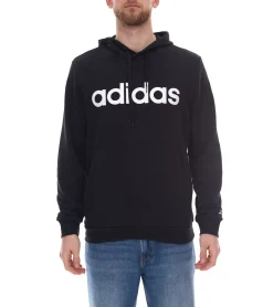 Pullover & Sweater|Sportoberbekleidung*adidas Essentials French Terry Linear Logo Hoodie nachhaltiger Herren Sweater mit Kängurutasche GK9066 oder Schwarz Blau