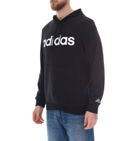 Pullover & Sweater|Sportoberbekleidung*adidas Essentials French Terry Linear Logo Hoodie nachhaltiger Herren Sweater mit Kängurutasche GK9066 oder Schwarz Blau
