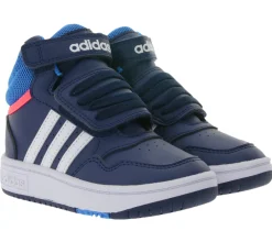 Turnschuhe*adidas Hoops Mid 3.0 AC Kinder Turnschuhe Retro Kleinkinder-Sneaker für Mädchen und Jungen Baby-Schuhe GW0406 Dunkelblau
