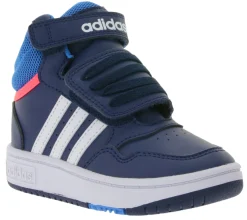 Turnschuhe*adidas Hoops Mid 3.0 AC Kinder Turnschuhe Retro Kleinkinder-Sneaker für Mädchen und Jungen Baby-Schuhe GW0406 Dunkelblau
