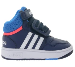 Turnschuhe*adidas Hoops Mid 3.0 AC Kinder Turnschuhe Retro Kleinkinder-Sneaker für Mädchen und Jungen Baby-Schuhe GW0406 Dunkelblau