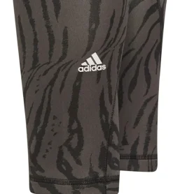 Sportunterbekleidung|Jogginghosen & Fitnessmode*adidas Leggings nachhaltige Trainings-Hose für Mädchen Sport-Hose mit AEROREADY Technologie Animal-Look HL2443 Grau/Schwarz