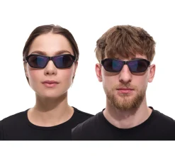 Sonnenbrillen*adidas Sonnenbrille für Damen und Herren Rechteckige-Brille verspiegelte Brille UVA & UVB Schutz Filterkategorie 2 Urlaubs-Brille EW3550 Schwarz/Violett