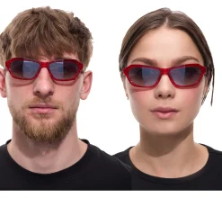Sonnenbrillen*adidas Sonnenbrille für Damen und Herren Rechteckige-Brille Gradient-Brille mit Verspiegelung UVA&UVB Schutz Rot, Schwarz oder Türkis