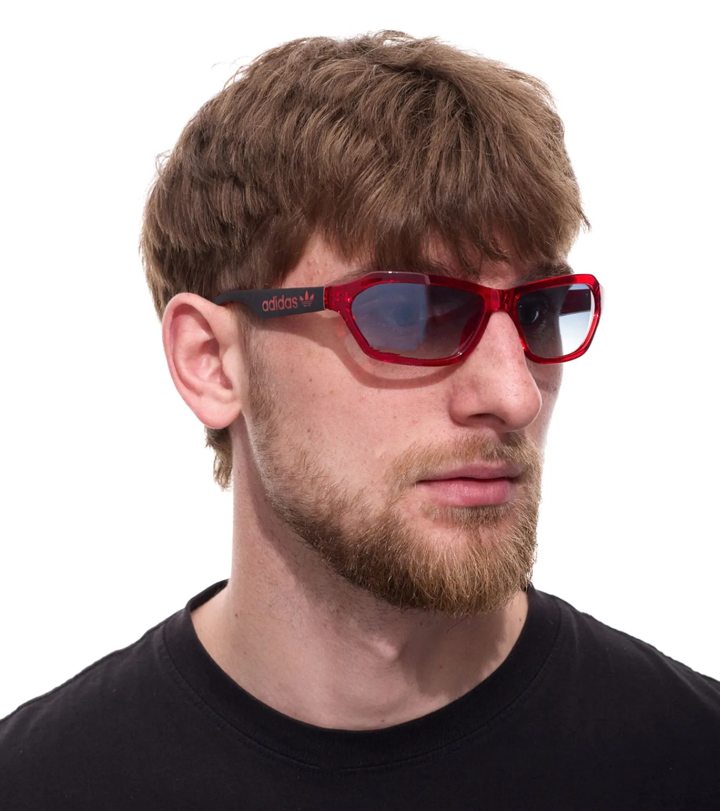 Sonnenbrillen*adidas Sonnenbrille für Damen und Herren Rechteckige-Brille Gradient-Brille mit Verspiegelung UVA&UVB Schutz Rot, Schwarz oder Türkis