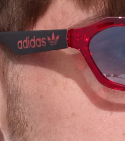 Sonnenbrillen*adidas Sonnenbrille für Damen und Herren Rechteckige-Brille Gradient-Brille mit Verspiegelung UVA&UVB Schutz Rot, Schwarz oder Türkis