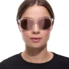 Sonnenbrillen*adidas Sport Damen Sonnen-Brille mit verspiegelten Kupfer/Braunen Gläsern Lauf-Brille Freizeit-Brille SP0011 5826G Transparent