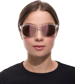 Sonnenbrillen*adidas Sport Damen Sonnen-Brille mit verspiegelten Kupfer/Braunen Gläsern Lauf-Brille Freizeit-Brille SP0011 5826G Transparent