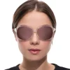 Sonnenbrillen*adidas Sport Damen Sonnen-Brille mit verspiegelten Kupfer/Braunen Gläsern und transparenten Bügeln Lauf-Brille SP0013 6226G Transparent