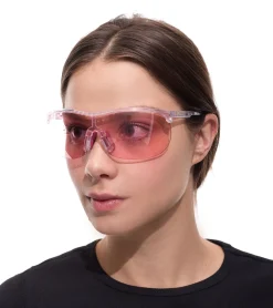 Sonnenbrillen*adidas sport Damen Sonnenbrille Radsport-Brille mit Rosa Gläsern Lauf-Sonnenbrillen Filterkategorie 1 Urlaubs-Brille SP0003 0027S Transparent