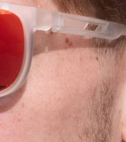 Sonnenbrillen*adidas Sport Herren Sonnen-Brille mit rot/orangenen Gläsern und transparenten Bügeln Lauf-Brille EW36 Transparent