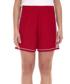 Sportunterbekleidung|Shorts & Bermudas*adidas Squadra 17 Damen Sport-Shorts mit ClimaLite-Technologie Tranings-Hose BK4779 Rot/Weiß