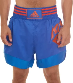 Sportunterbekleidung|Fitnessmode & Jogginghosen*adidas Thaibox-Shorts Kickbox-Shorts für Damen und Herren Sport-Shorts ADISKB02_A Blau/Orange