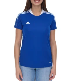 Sportoberbekleidung|Tops & T-Shirts*adidas TIRO 21 Trikot Damen Trainings-Shirt mit AeroReady aus recyceltem Material Sport-Shirt Fitness-Shirt GM7583 Blau