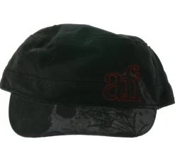 Caps & Mützen*BioworldMerch AFI - A Fire Inside Damen und Herren Hardcore Punkrock-Band Baumwoll-Cap im millitärischem Schnitt FC107691AFI Schwarz