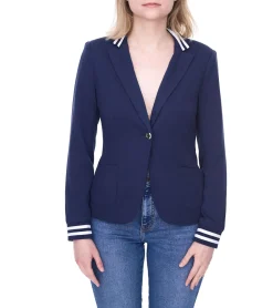 Blazer & Sakko*AjC Blazer Damen Business-Jacke mit Ein-Knopf-Verschluss Blazer Anzug-Jacke 99284233 Navy