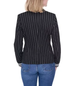 Blazer & Sakko*AjC Blazer Damen Business-Jacke mit Ein-Knopf-Verschluss Blazer Anzug-Jacke 36873246 Schwarz