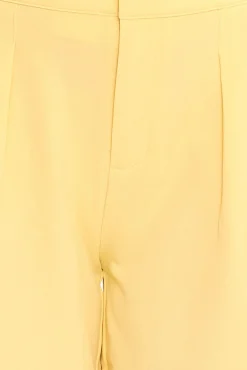 Shorts & Bermudas*AjC Damen Anzug-Shorts elegante kurze Hose Mode-Bermuda Wide Leg 49801848 Gelb