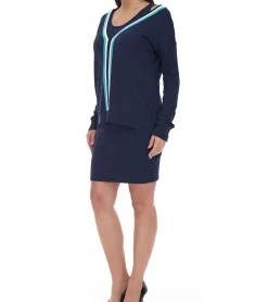 Kleider*AjC Damen 2er-Set Pullover und Kleid aus Feinstrick Business-Set 86667603 Dunkelblau