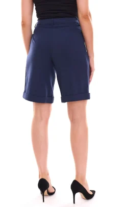 Shorts & Bermudas*AjC Damen Sommer-Shorts kurze Anzug-Hose Alltags-Bermuda in Schwarz oder Navy