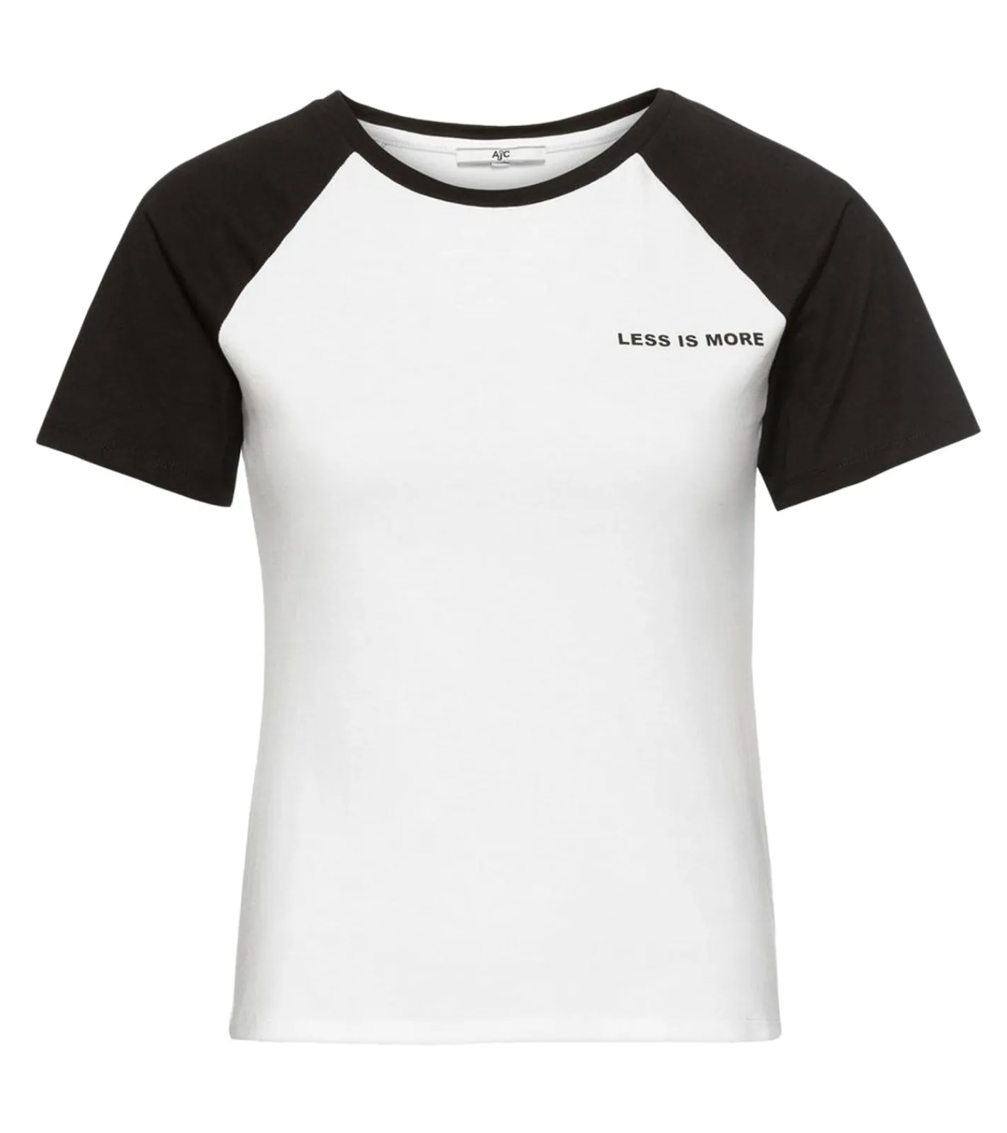 Tops & T-Shirts*AjC T-Shirt Baumwoll-Shirt Kurzarm-Shirt stylisches Rundhals-Shirt 68660538 Weiß