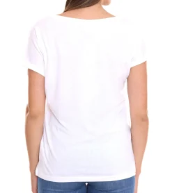 Tops & T-Shirts*AjC T-Shirt modisches Damen Kurzarm-Shirt mit Love-Print Sommer-Shirt 32038357 Weiß